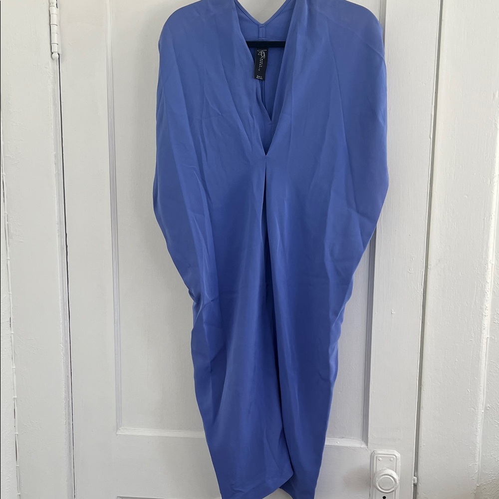 Zero + Maria Cornejo Elegant Long Issa Sky Blue Midi Dress
